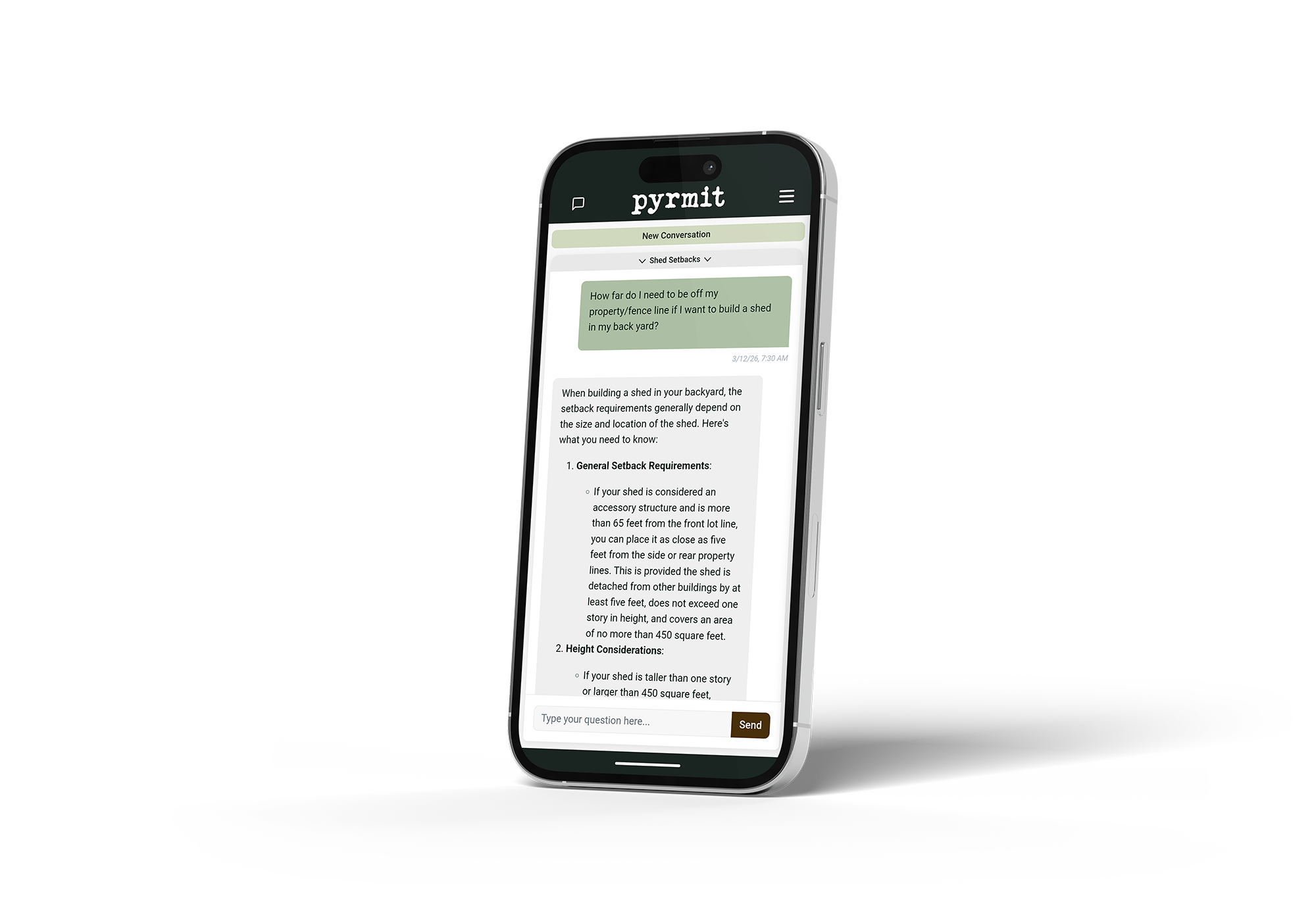 pyrmit app interface